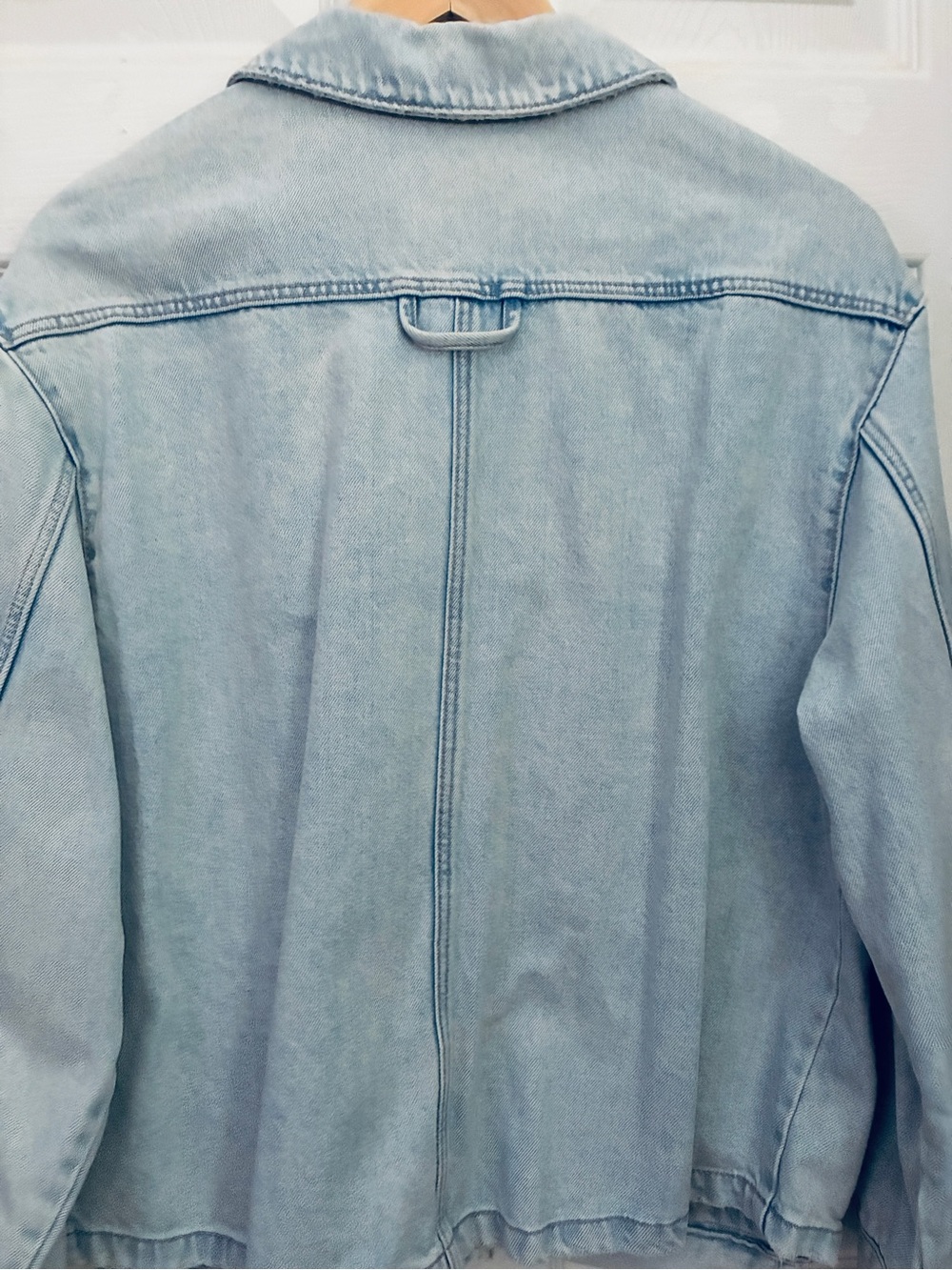 Zara Light Wash Utility Denim Jacket - Picture 7 of 7